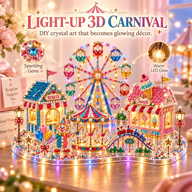 3D LED Jul Diamantkonst DIY Kit