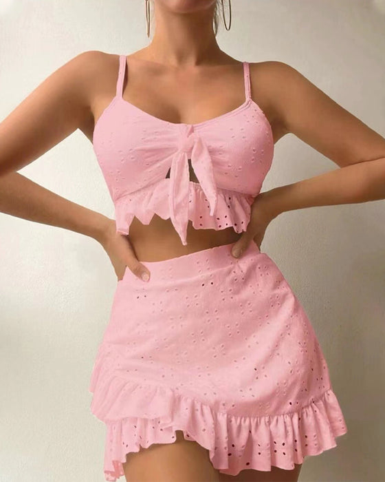 Tredelad bikiniset med klänning