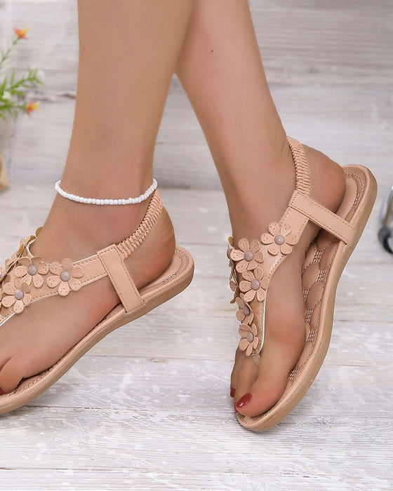 Strandtofflor Med 3D-Blommor