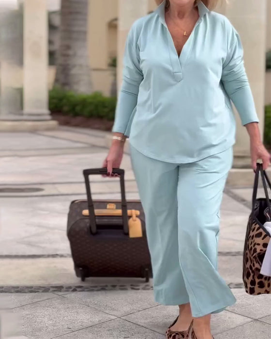 Långärmad Sporttopp Med Krage