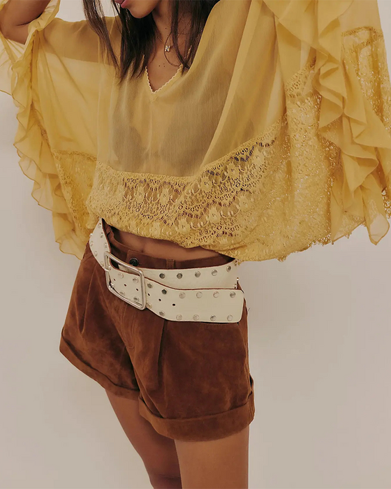 Cover-Up Spets Patchwork Mesh