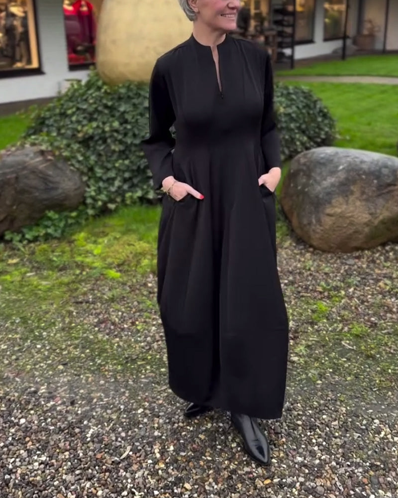 Elegant Och Stilig V-Ringning Klänning