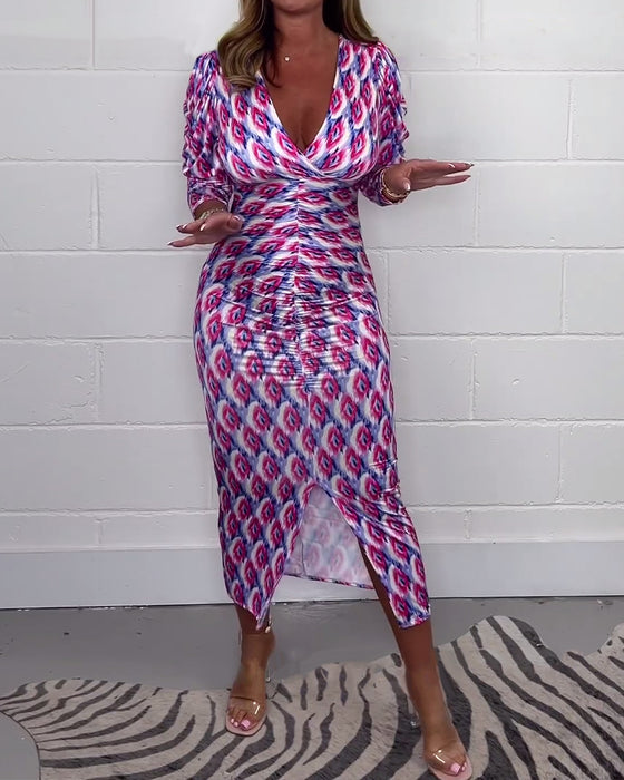 Sexig klänning med V-ringad dam