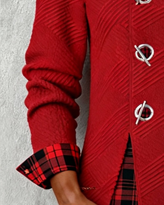 En Stilfull Blus Med Rutigt Lapptäcktsmönster