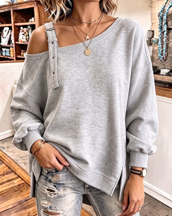 Sweatshirt Bar Axel Rem Slits Löst Passform