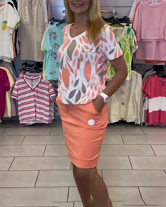 Dräkt Elegant Pendlar Kjol Tvådelad