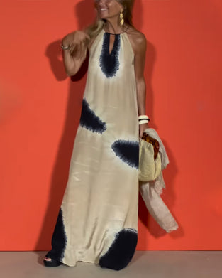 Klänning Ärmlös Gradient Halterneck