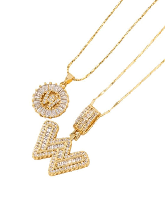 Halsband Initial Bokstav Hängsmycke 2 Förpackning