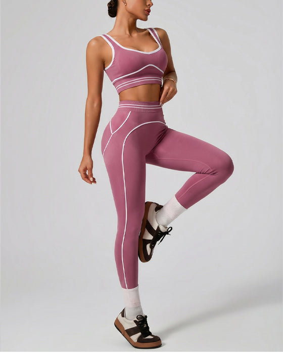 Set Sport Tank Hög Midja Yoga