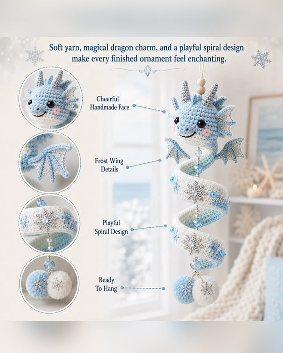 🐉 Nybörjarvänligt DIY-set för ett förtrollat drake-spiralhängande ornament | Komplett set inklusive alla verktyg och en steg-för-steg-instruktion 💕