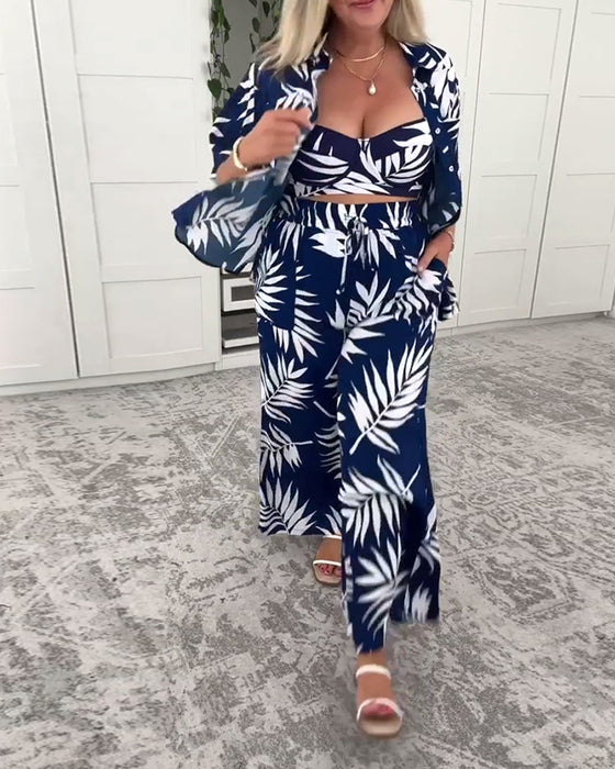 Baddräkt Tre-delad Hawaiiantryck