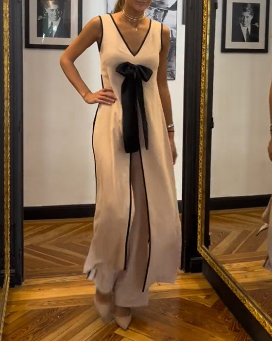 Elegant enfärgad ärmlös rosett