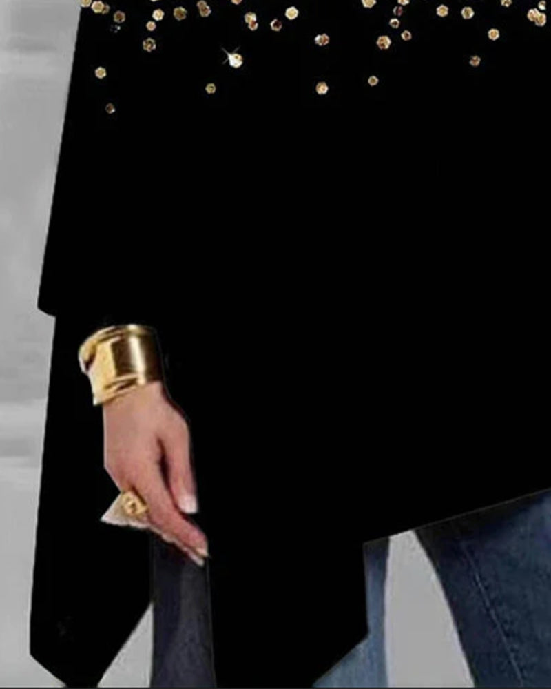 Casual Och Stylish Topp Med Leopardtryck