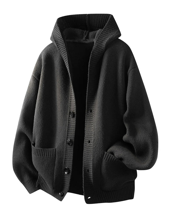 Cardigan Huva Knapp Ficka Herr