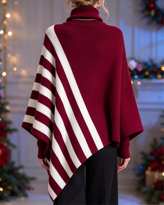 Tröja Oregelbunden Turtleneck Randig
