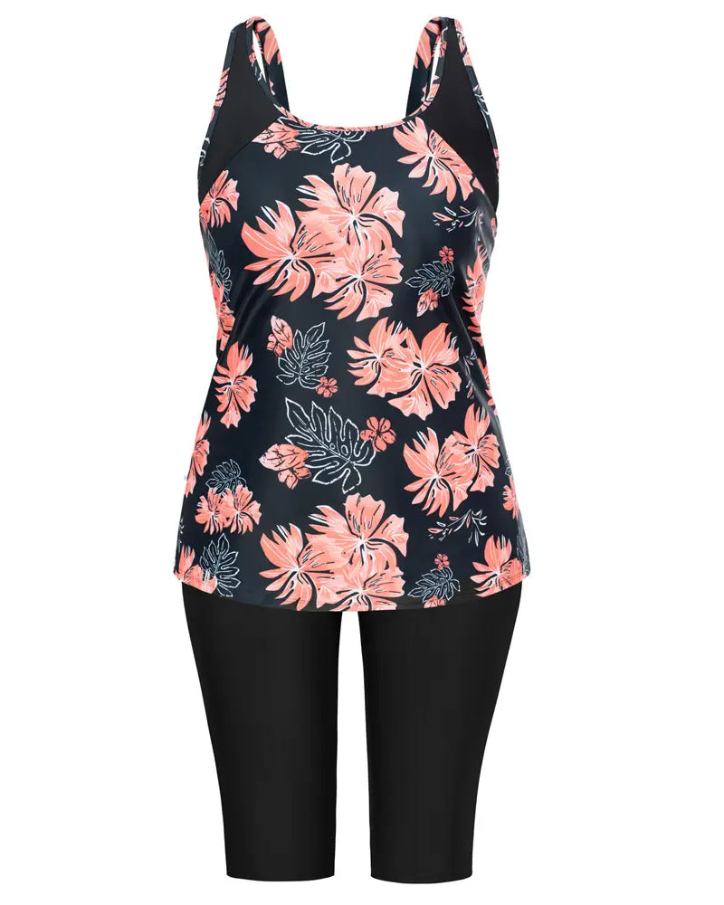 Semester Tryckt Ärmlös Tankini