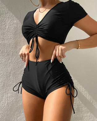 Bikini Hög Midja Dragsko