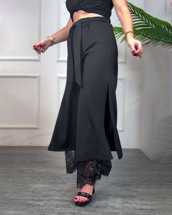 Byxor Med Spetskantade Slitsar