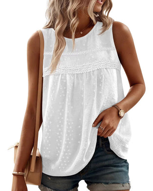 Linne Ärmlös Enfärgad Casual