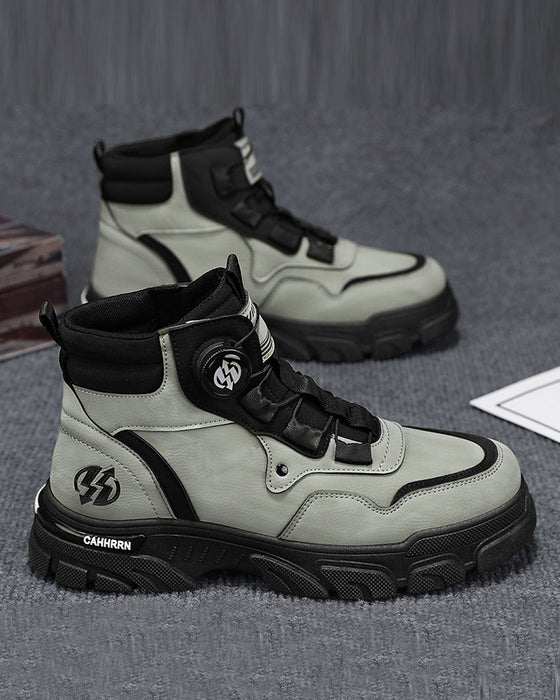 Skor Herrars Utomhus Svängbar Spänne Arbete 🔄👞 – Vattentåliga 💦, Halkskydds 🚶‍♂️, Bekväma , Andningsbara 🌬️