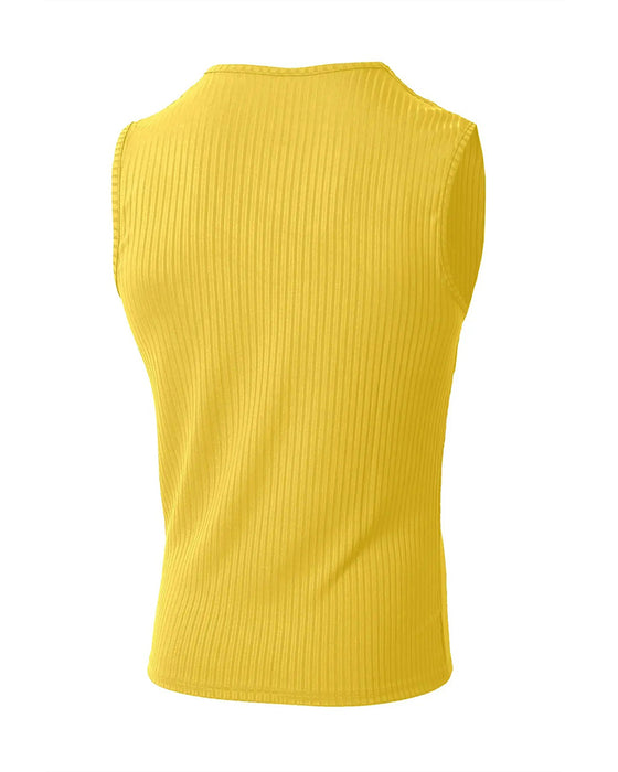 Herr Linne Enfärgad Sport Casual
