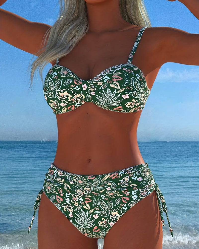Bikini Blomma-Delad String