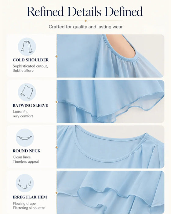 Blus Rundhalsad Bar Axel Asymmetrisk