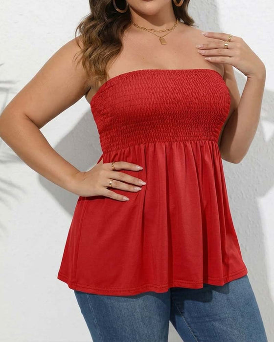 Topp Elastisk Axelbandslös A-Linje