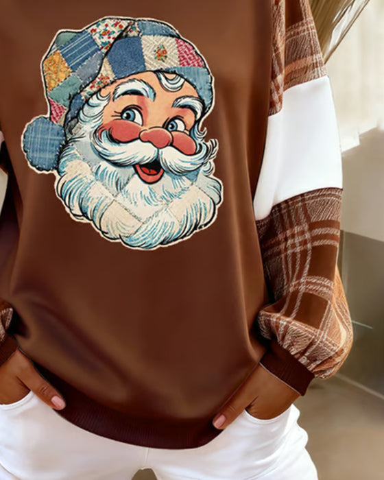 Tröja Rutigt Jul Tryck Löst