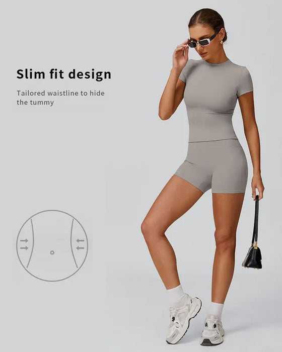 Set Kompression Kortärmad Yoga