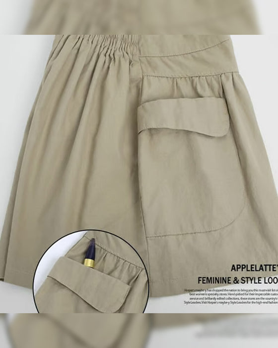 Shorts Lösa Hög Midja Smalnande