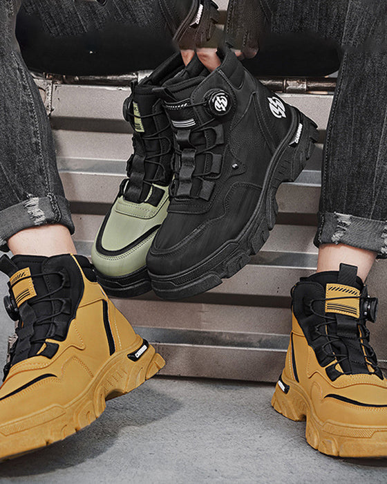 Skor Herrars Utomhus Svängbar Spänne Arbete 🔄👞 – Vattentåliga 💦, Halkskydds 🚶‍♂️, Bekväma , Andningsbara 🌬️