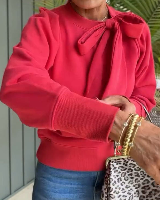 Sweatshirt Rosett Ballongärm