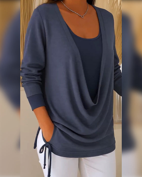 Toppar Fejk Tvådelad Mode