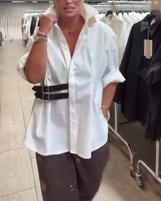 Skjorta Bälte Spänne Design Slag