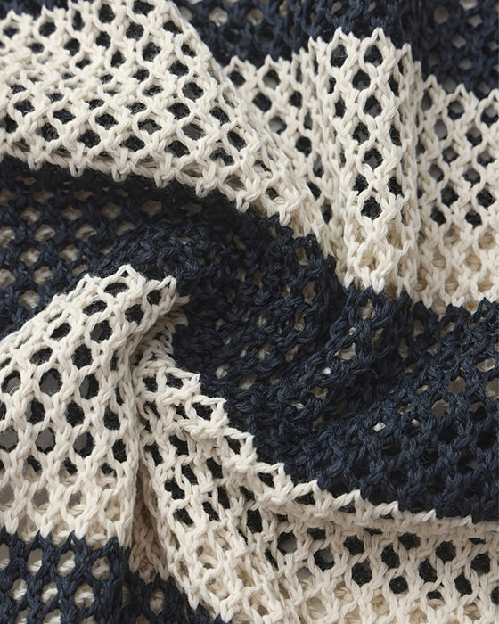 Tröja Klänning Dolmanärm Randigt Print Utskuren