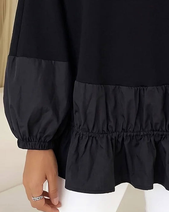 Sweatshirt Rund Halsringning Krås Långärmad