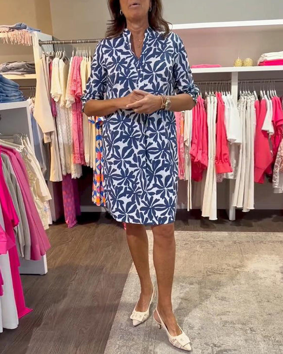 Casual klänning med tryckt och Above knä