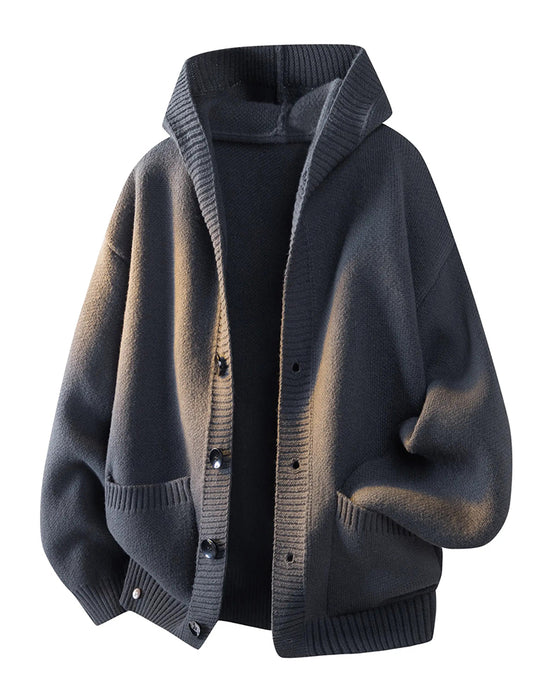 Cardigan Huva Knapp Ficka Herr