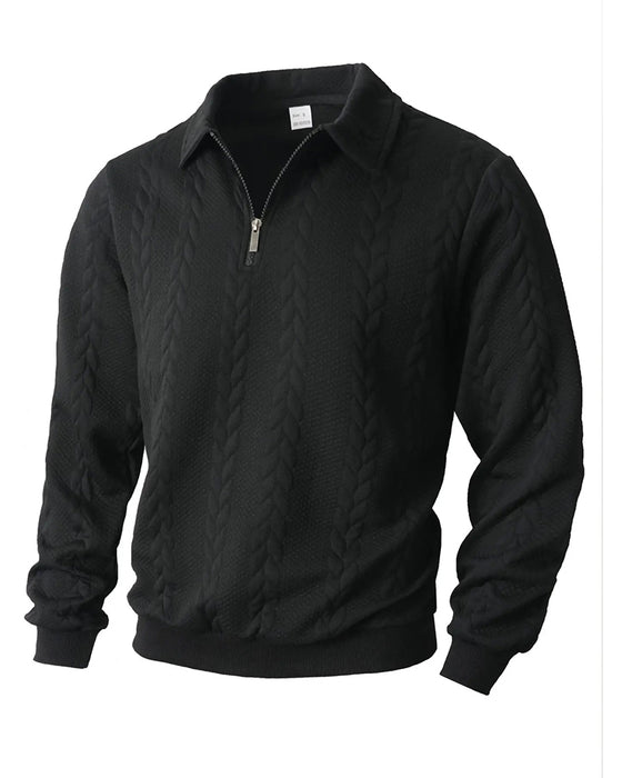 Hoodie Slag Halv Dragkedja Avslappnad