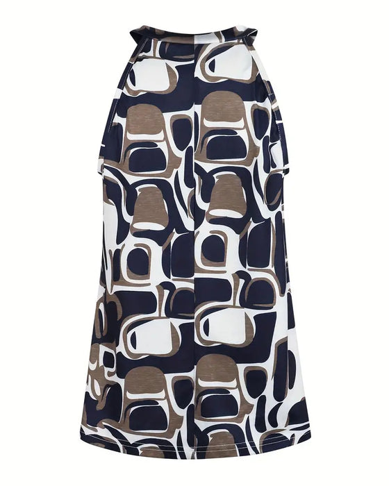 Linne Mode Vardag Tryckt Ärm Lös