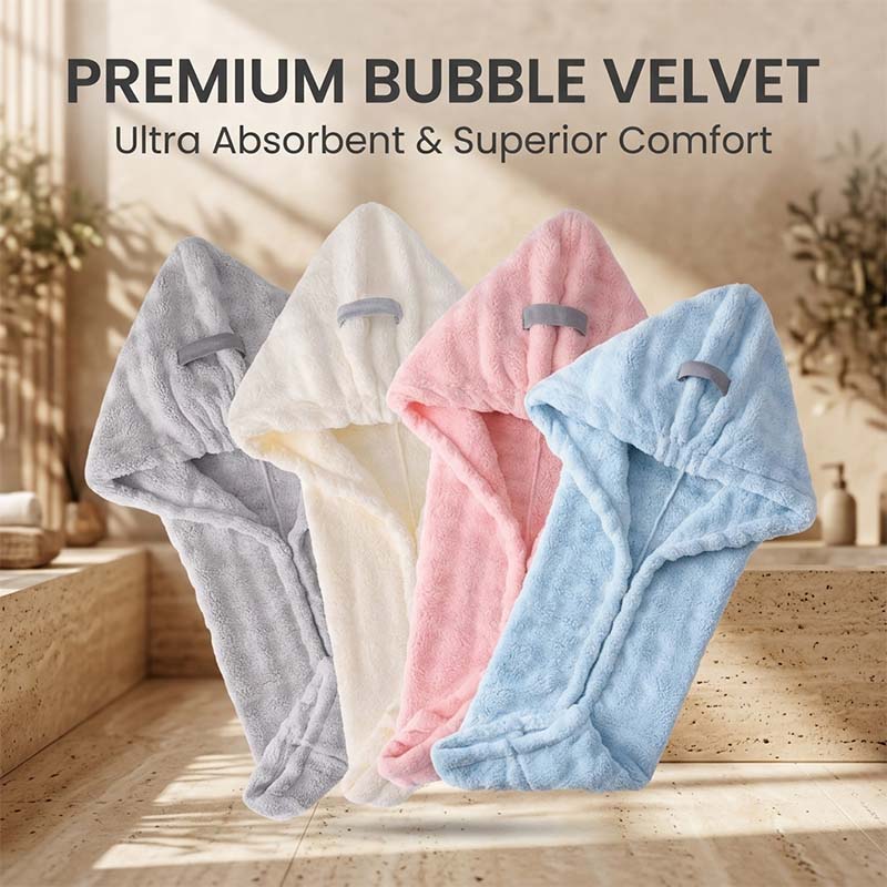 Ultraabsorberande Snabbtorkande Hårturban