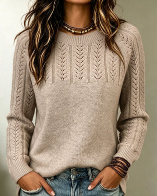 Pullover Rundhals Urholkning Mode