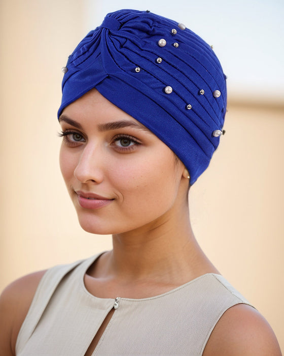 Hatt Pärla Veckad Förknuten Turban