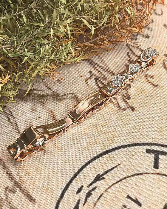 Koppararmband Med Fyraklöver