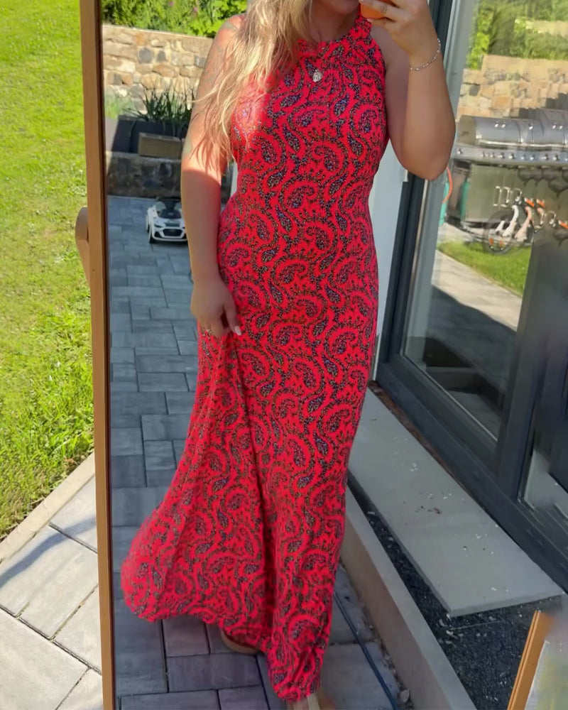 Klänning Halter Ärmlös Figursydd