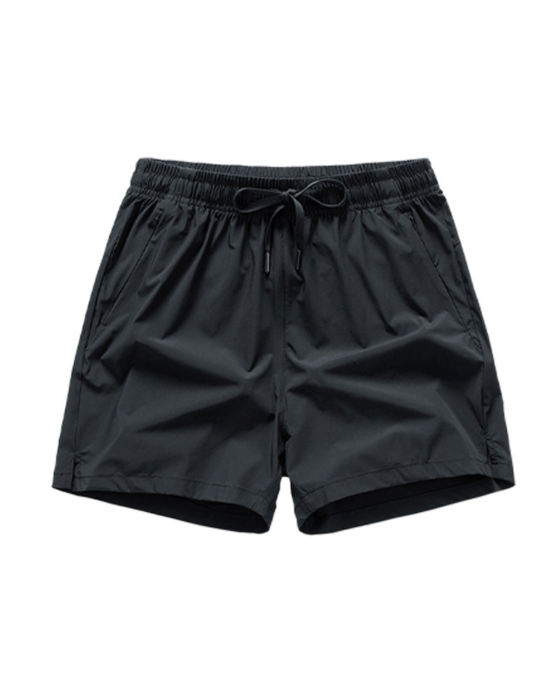 Shorts Män Elastisk Midja Ficka Snabbtorkande Is-Silke Sport