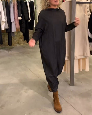 Avslappnad Omlott batikärm Klänning