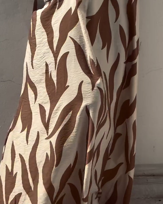 Klänning ärmlös Rygglös Tryckt