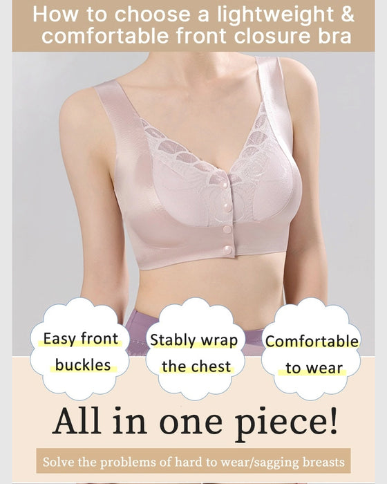 Bh Framknäppning Satäng Spets